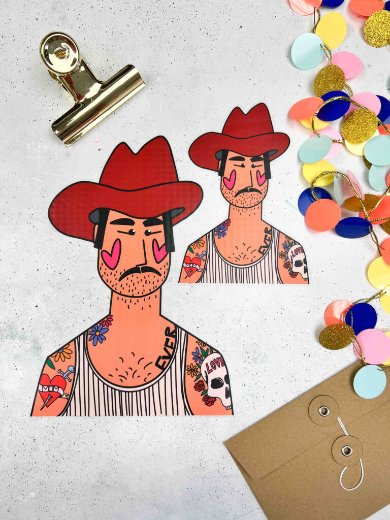 Applikation | Bügelbild | Cowboy