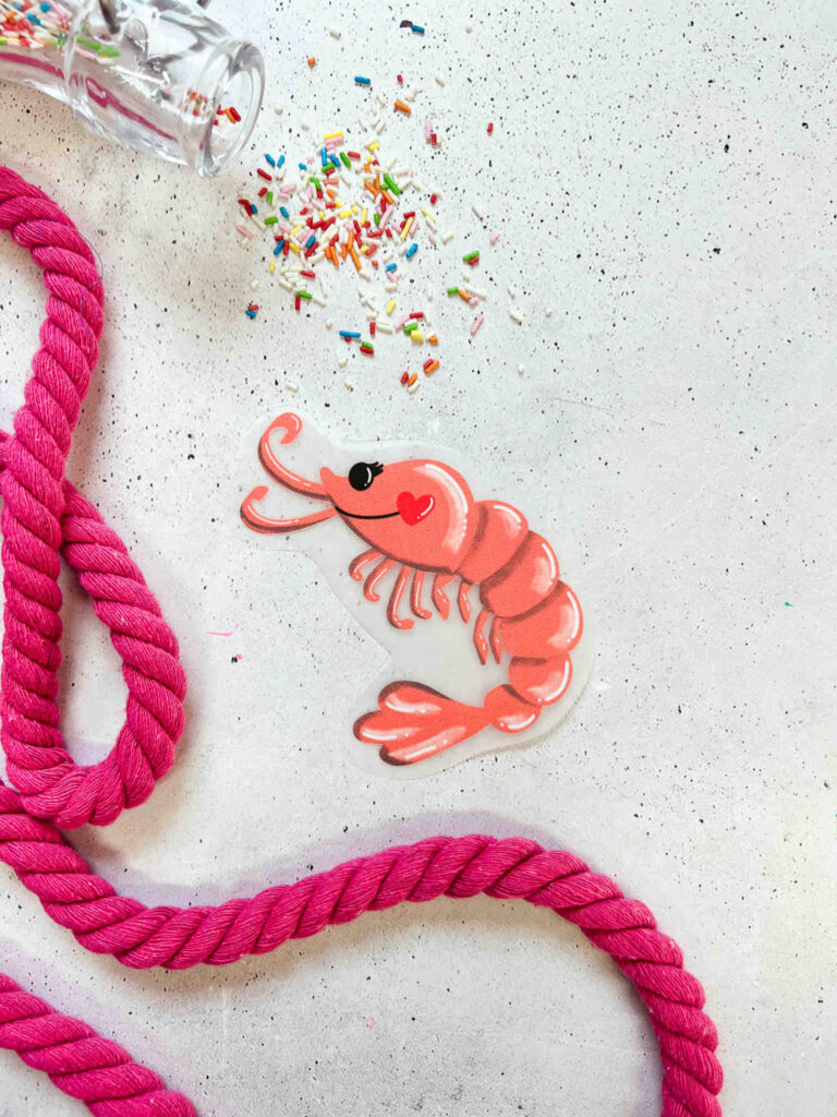Applikation | Bügelbild | Shrimp Garnele Scampi