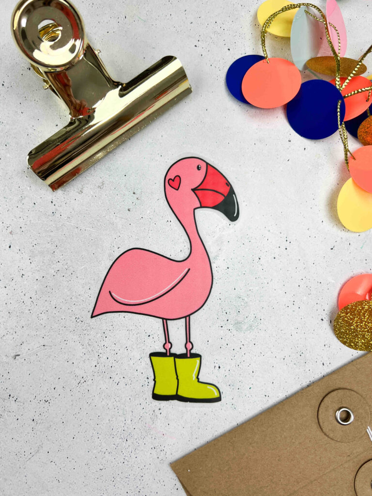 Applikation | Bügelbild | Flamingo