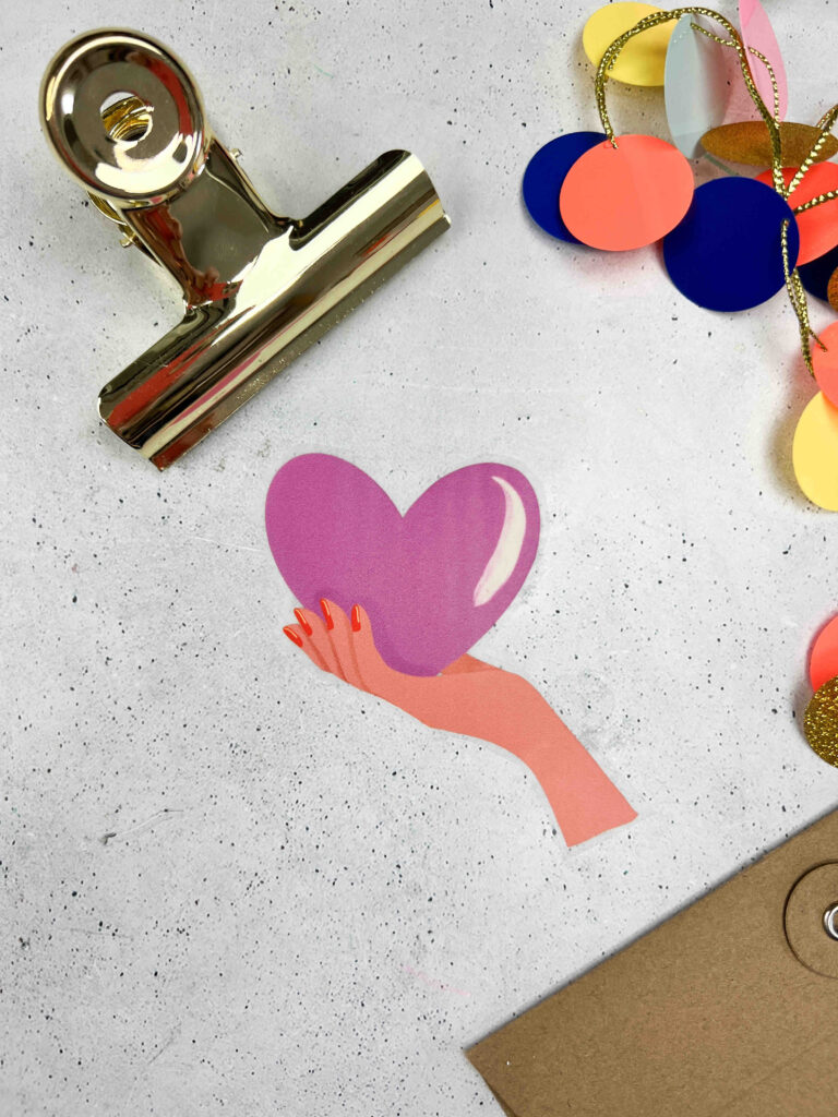 Applikation | Bügelbild | Herz & Hand