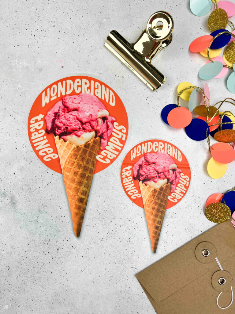 Applikation | Bügelbild | Wonderland Eiswaffel