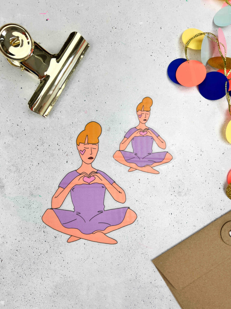 Applikation | Bügelbild |Yoga Love