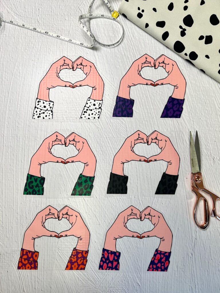 Applikation | Bügelbild | Love Hands | verschiedene Farben