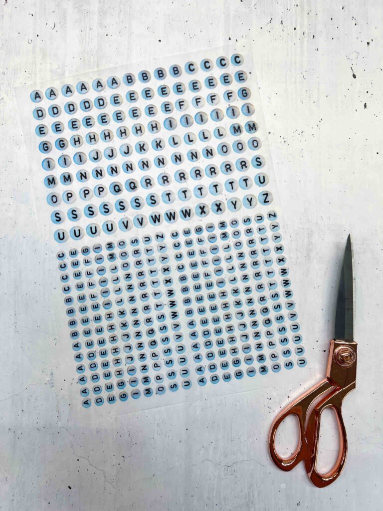 Bügelbild | Alphabet | Buchstaben Perlen