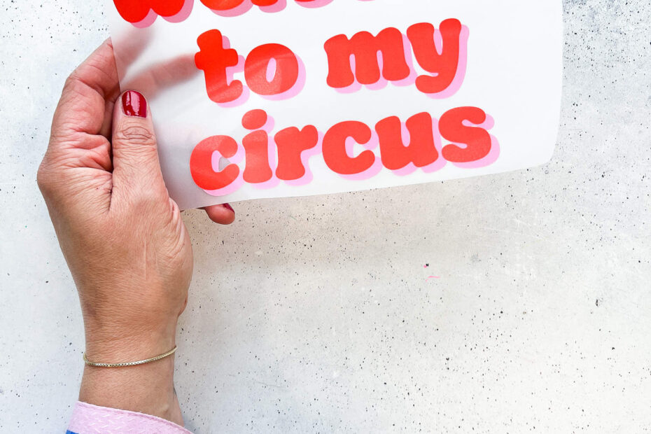 Bügelbild welcome to my circus