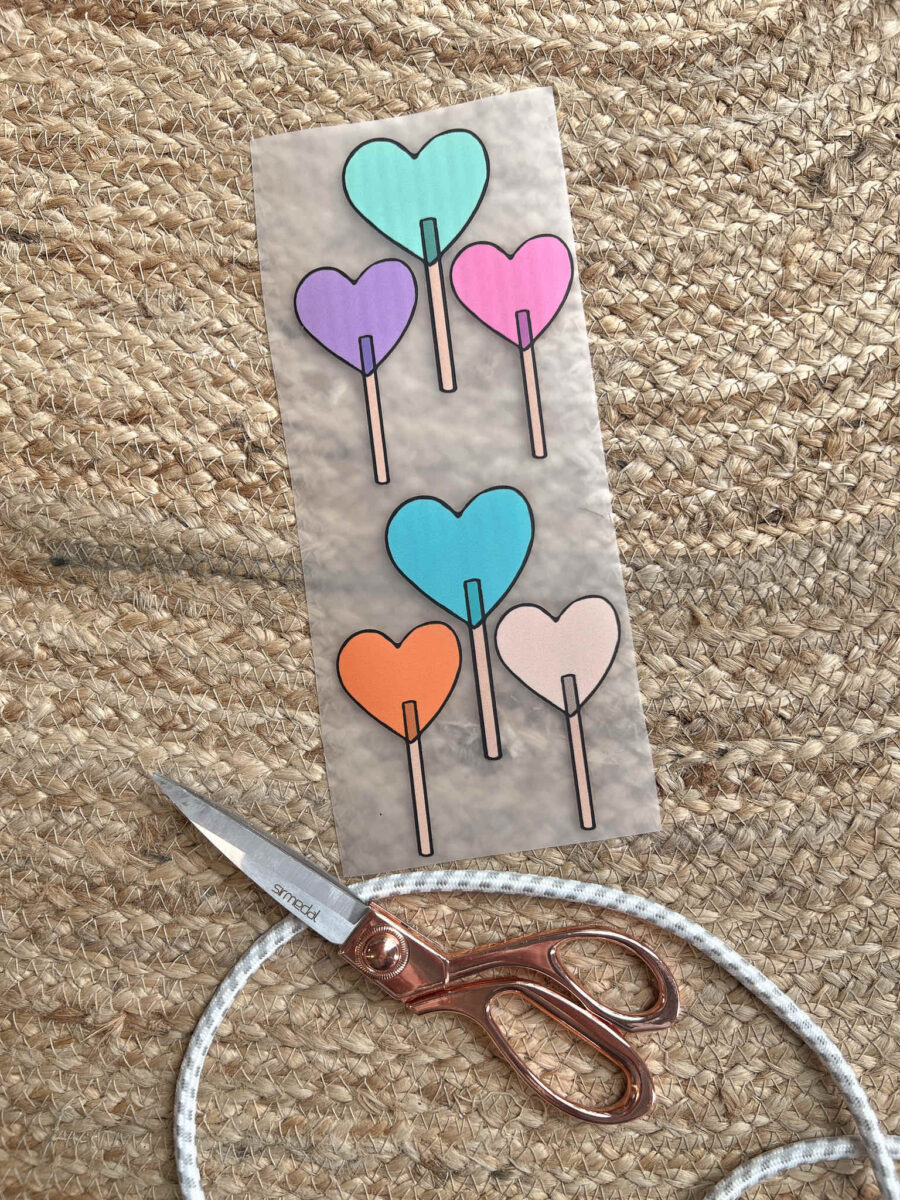 Bügelbild set Lollies 6 stück