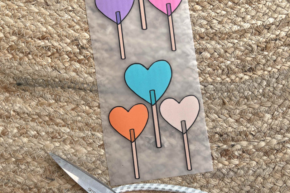 Bügelbild set Lollies 6 stück