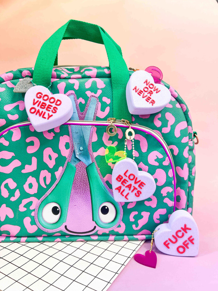 Candy LAVENDEL Heart Statement Anhänger mit NFC – Arty Handmade Limited Edition