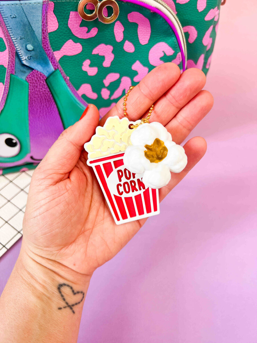Popcorn Statement Anhänger mit Popcorn Charm – Handmade Limited Edition