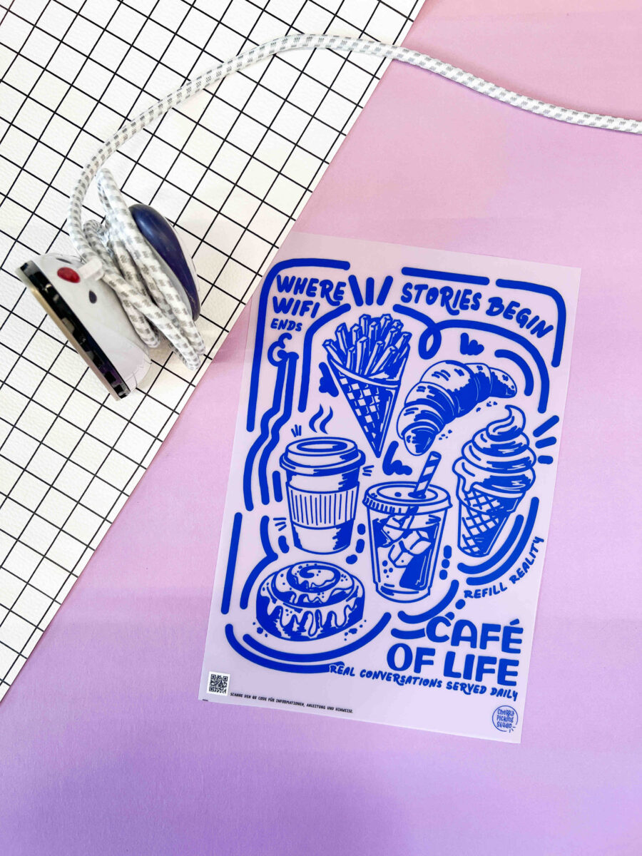 Bügelbild | Blue Cafe XL