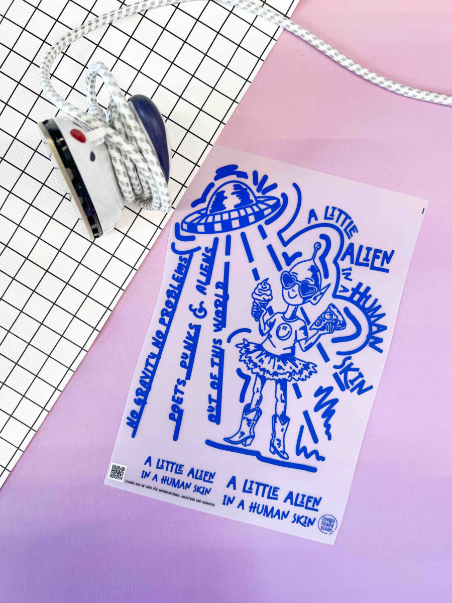 Bügelbild | Blue Alien