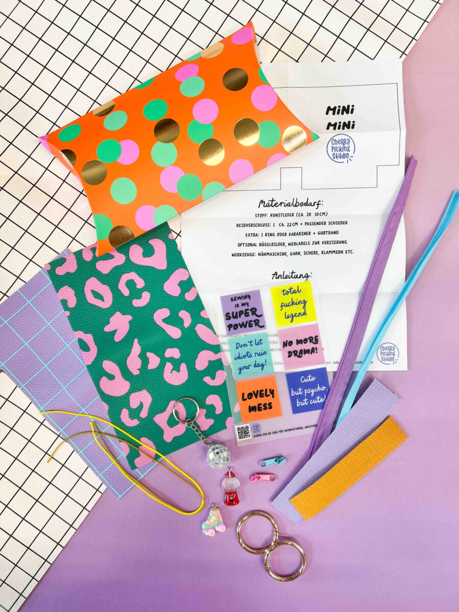 HAPPY - DIY Nähset „Mini Mini Tasche“ – 2 Taschen zum Selbernähen | Komplettset Limited Edition