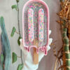 Wandskulptur Eis glitter hand