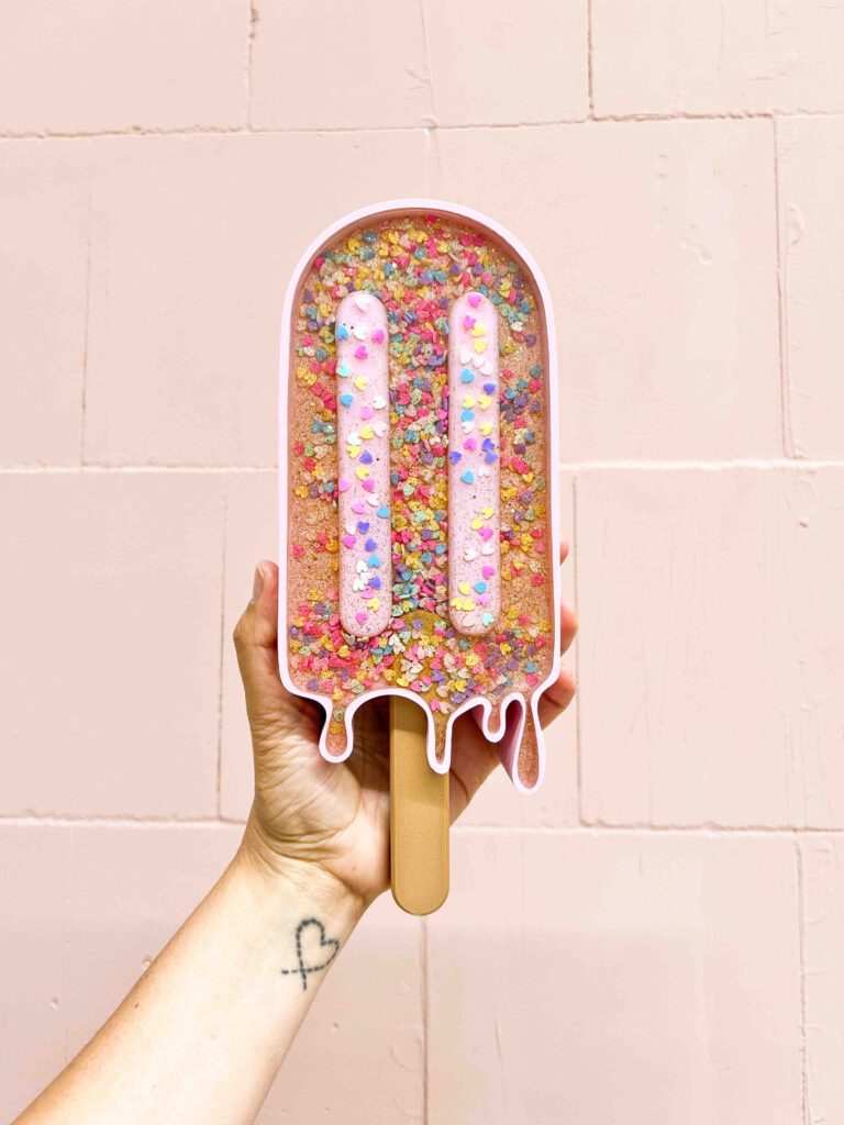 MELTING POP No. 06 HERZ KONFETTI limited Edition Pop Art Wandobjekt