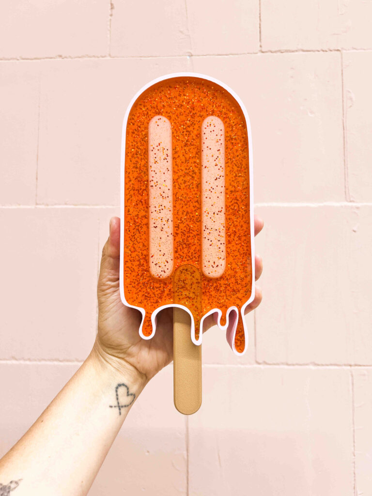 MELTING POP No. 05 – Capri Orange limited Edition Pop Art Wandobjekt